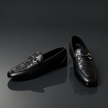 Regal Buckle Black Loafers