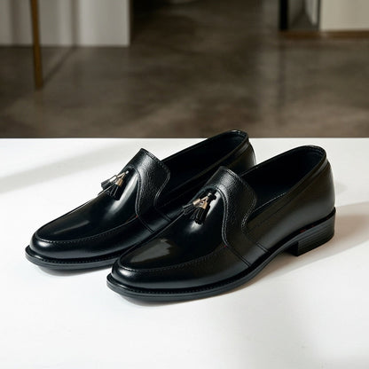 Black Gloss Tassel Loafers| Softsole and daily wear loafer